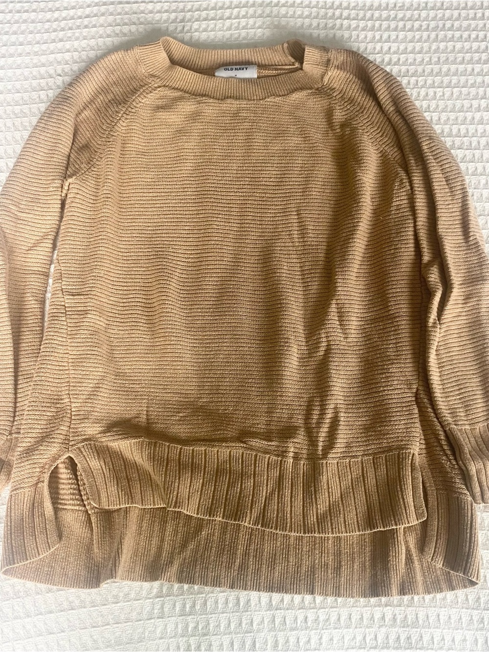 Old Navy Stitchy Bateau Sweater in Camel size Medium
